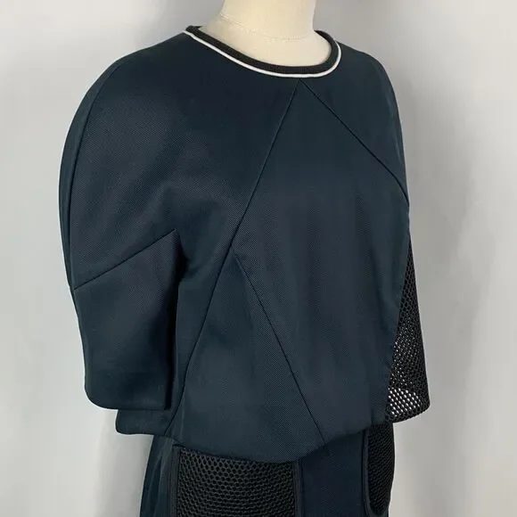 Fendi Navy Dress With Mesh Detail